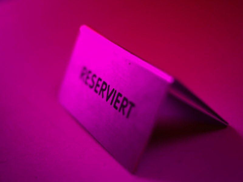 Reserviert Schild